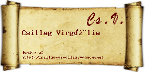 Csillag Virgília névjegykártya